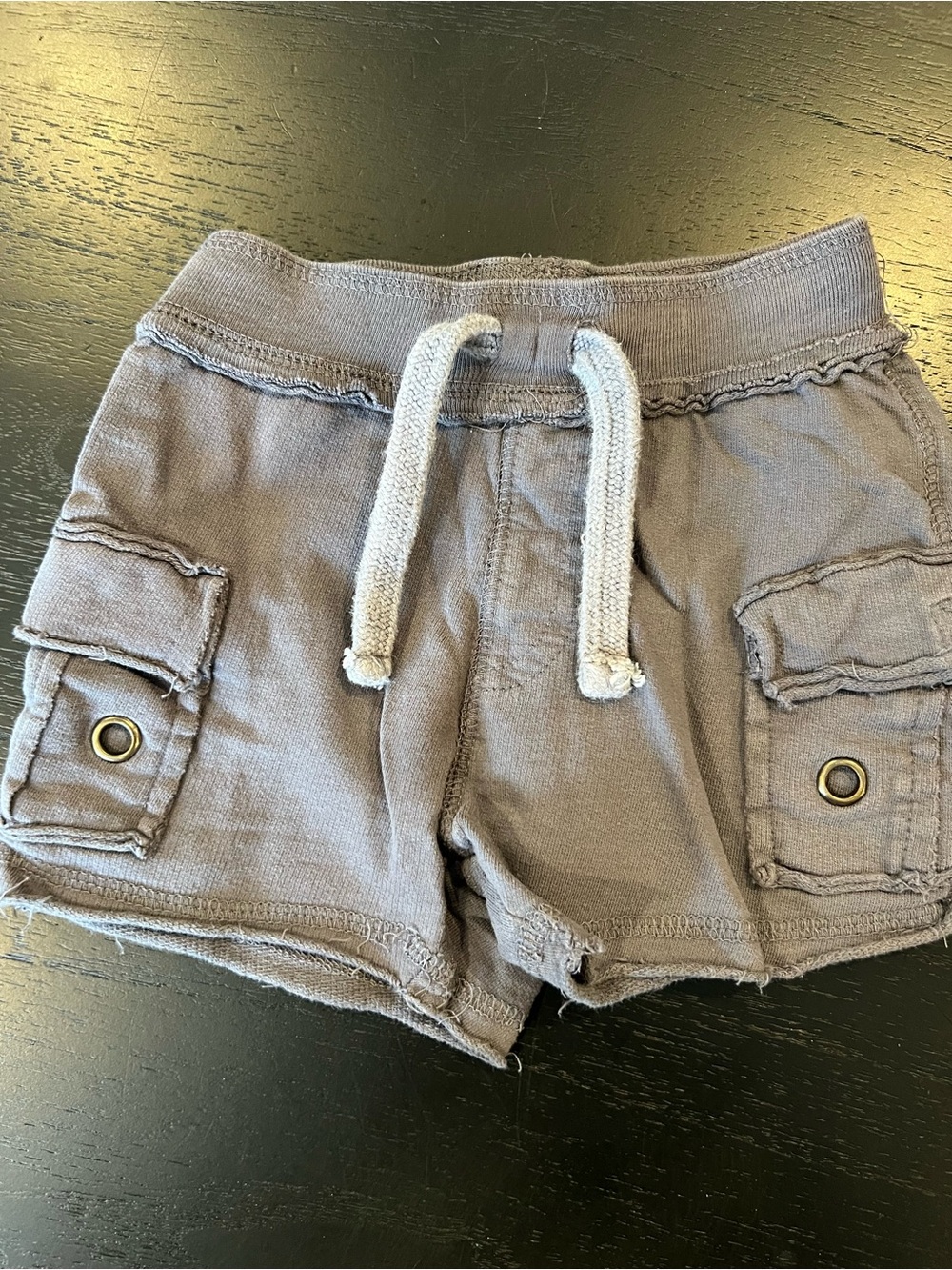 Mish Boys Gray Cargo Drawstring Shorts